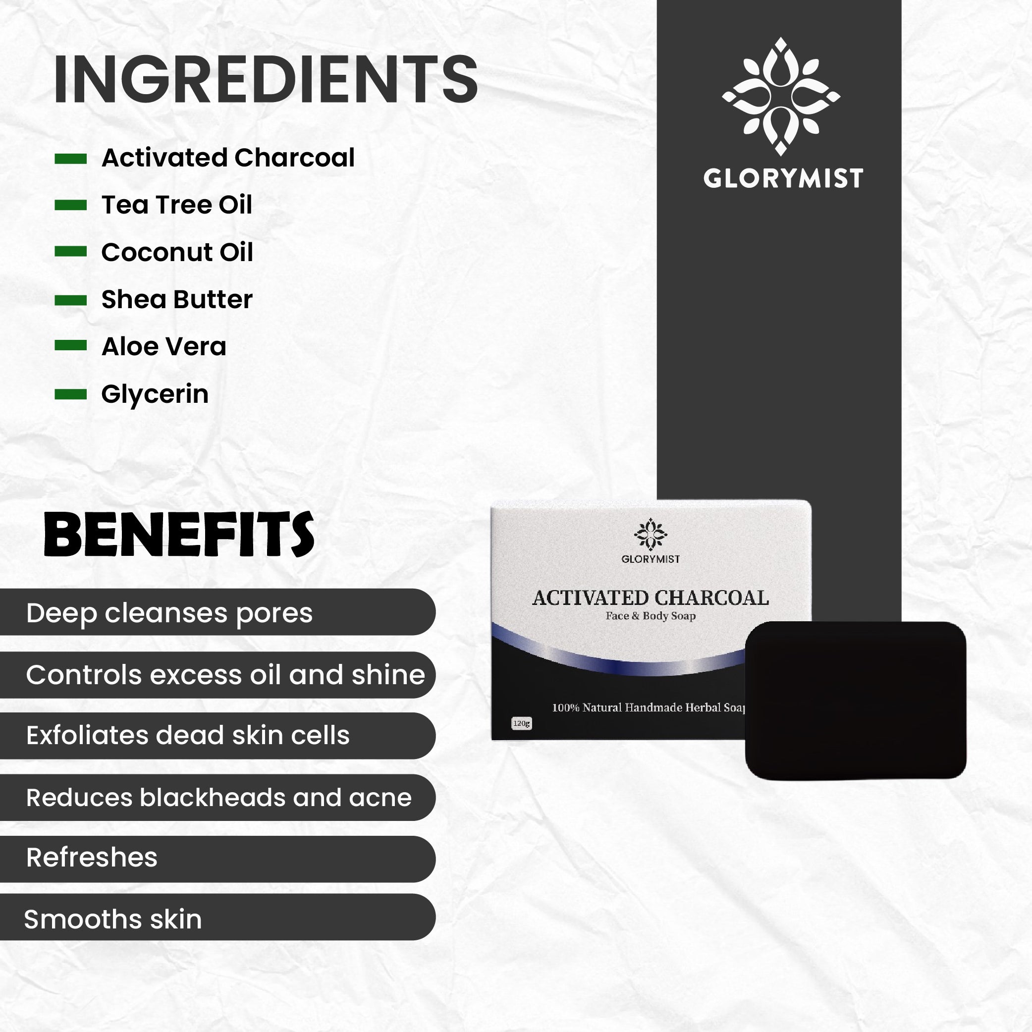 🖤 Glory Mist Charcoal Soap