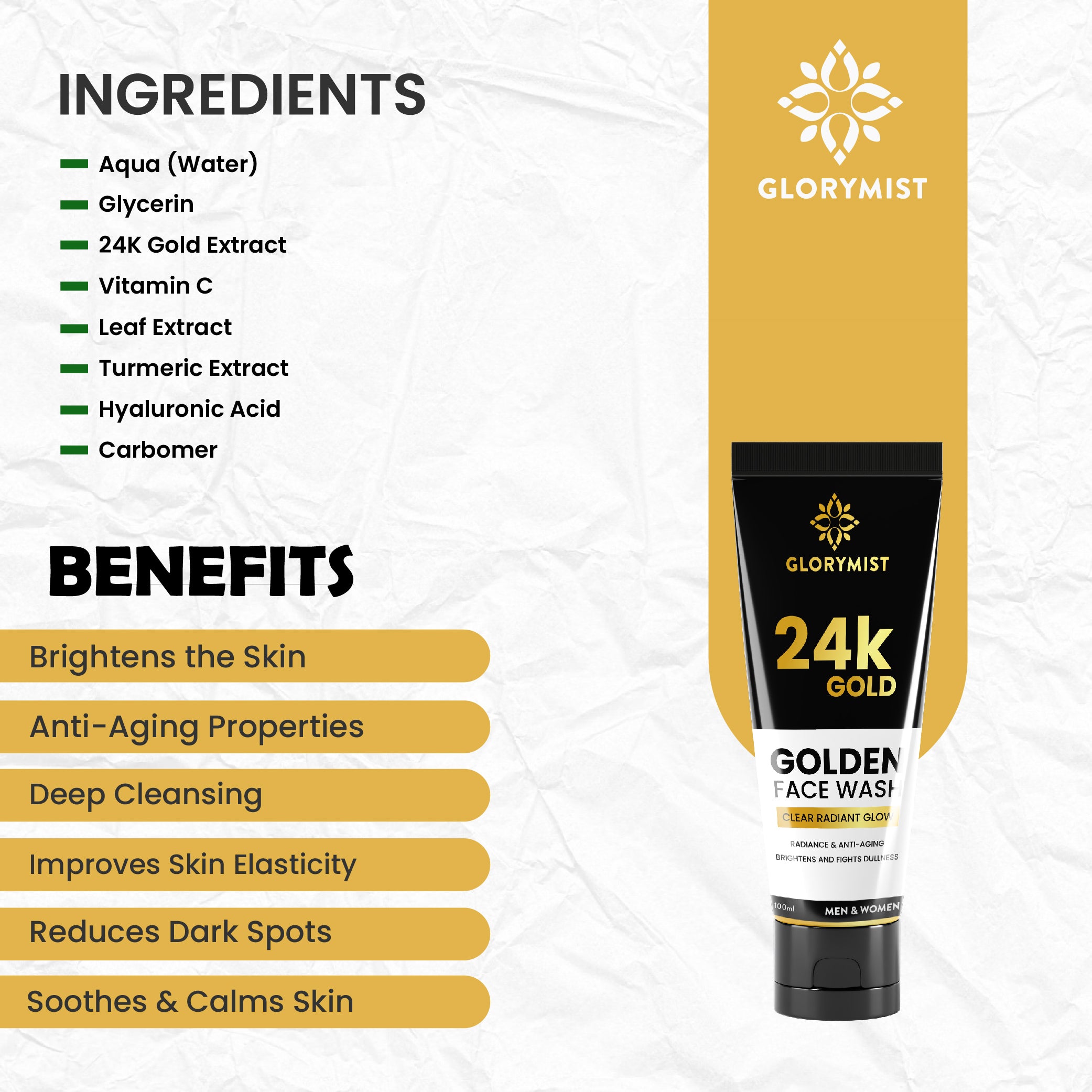 Glory Mist 24K Gold Face Wash ✨