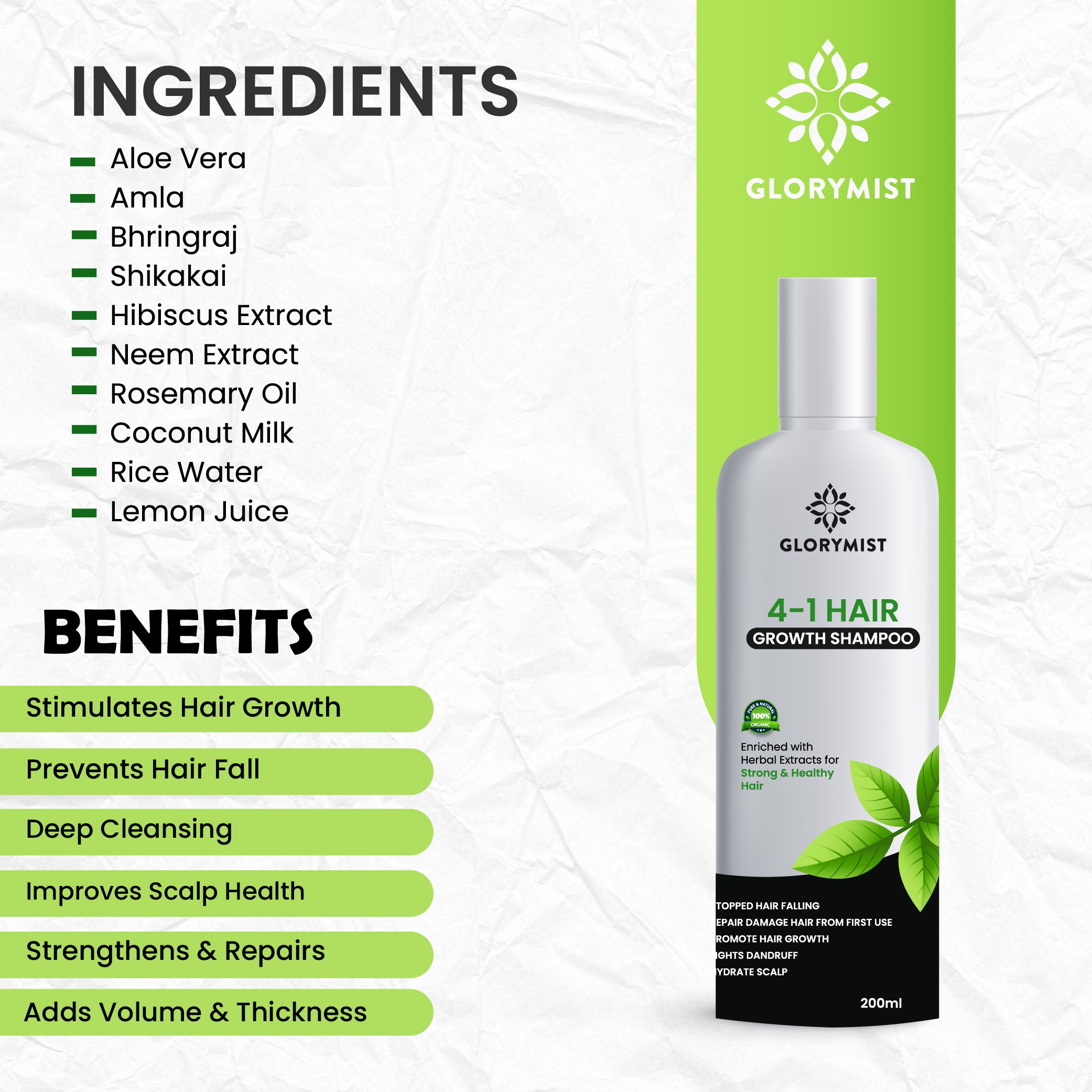 Glory Mist 4-in-1 Hair Shampoo 🌟