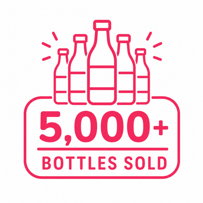 5,000+ BOTTLES SOLD