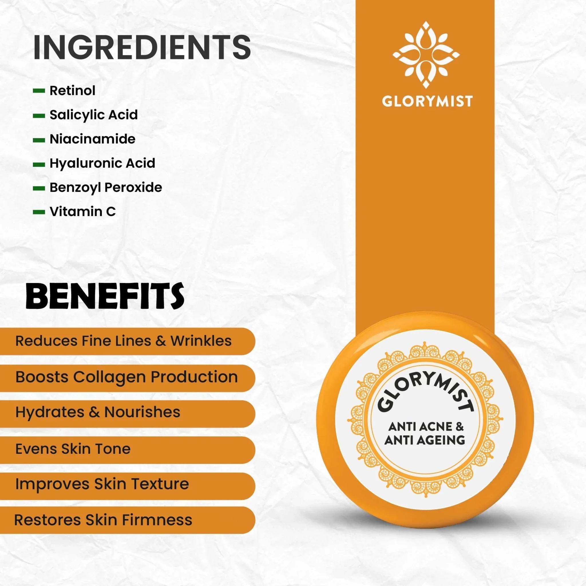 🌿 Glory Mist Anti-Acne & Anti-Aging Cream - Glory Mist