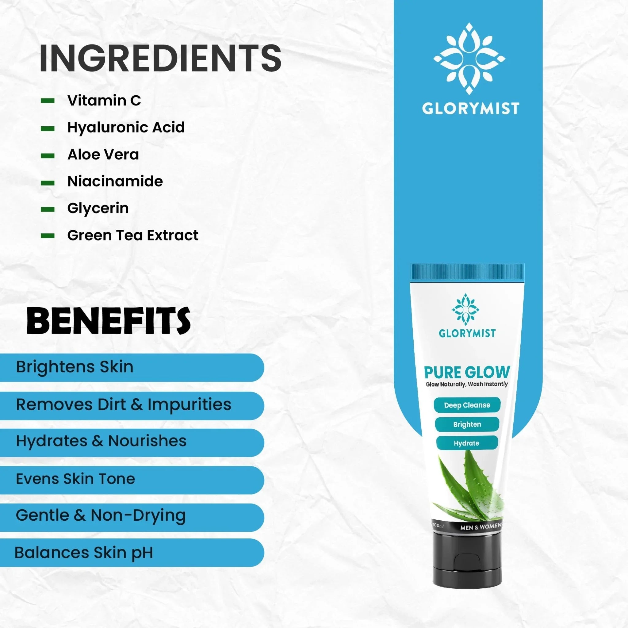 Glory Mist Pure Glow Face Wash🌸 - Glory Mist
